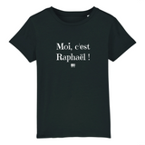 T-Shirt Enfant - Moi c'est Raphaël - Coton Bio - Cadeau Original - Cadeau Personnalisable - Cadeaux-Positifs.com -3-4 ans-Bleu-