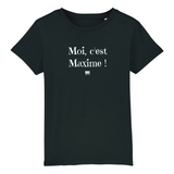 T-Shirt Enfant - Moi c'est Maxime - Coton Bio - Cadeau Original - Cadeau Personnalisable - Cadeaux-Positifs.com -3-4 ans-Bleu-