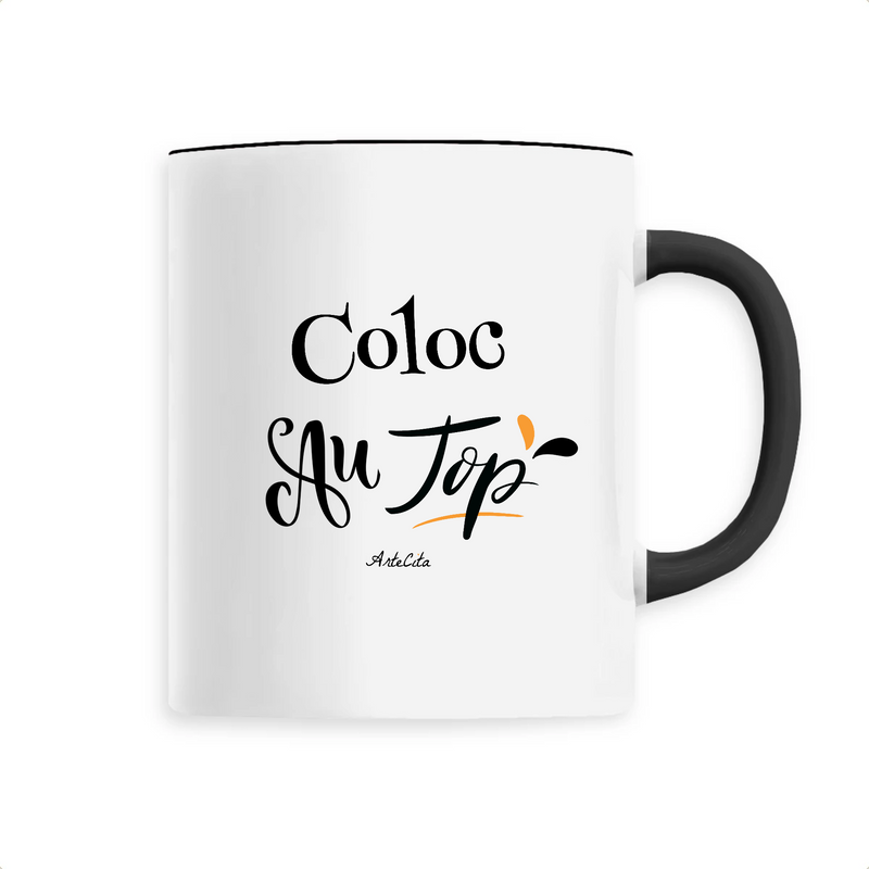 Cadeau anniversaire : Mug - Coloc au Top - 6 Coloris - Cadeau Original - Cadeau Personnalisable - Cadeaux-Positifs.com -Unique-Noir-