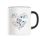 Mug - Elsa (Coeur) - 6 Coloris - Cadeau Unique & Tendre - Cadeau Personnalisable - Cadeaux-Positifs.com -Unique-Blanc-