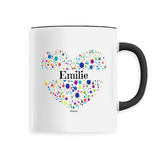 Mug - Emilie (Coeur) - 6 Coloris - Cadeau Unique & Tendre - Cadeau Personnalisable - Cadeaux-Positifs.com -Unique-Noir-