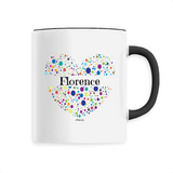 Mug - Florence (Coeur) - 6 Coloris - Cadeau Unique & Tendre - Cadeau Personnalisable - Cadeaux-Positifs.com -Unique-Blanc-