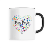 Mug - Papy Poule (Coeur) - 6 Coloris - Cadeau Unique & Tendre - Cadeau Personnalisable - Cadeaux-Positifs.com -Unique-Blanc-