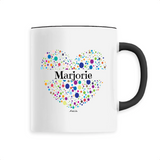 Mug - Marjorie (Coeur) - 6 Coloris - Cadeau Unique & Tendre - Cadeau Personnalisable - Cadeaux-Positifs.com -Unique-Noir-