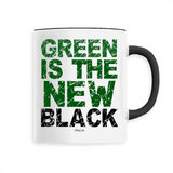 Mug - Green Is The New Black - 6 Coloris - Cadeau Engagé Ecolo - Cadeau Personnalisable - Cadeaux-Positifs.com -Unique-Blanc-