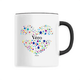 Mug - Véro (Coeur) - 6 Coloris - Cadeau Unique & Tendre - Cadeau Personnalisable - Cadeaux-Positifs.com -Unique-Noir-