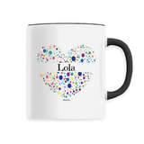 Mug - Lola (Coeur) - 6 Coloris - Cadeau Unique & Tendre - Cadeau Personnalisable - Cadeaux-Positifs.com -Unique-Blanc-