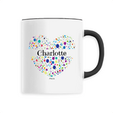 Mug - Charlotte (Coeur) - 6 Coloris - Cadeau Unique & Tendre - Cadeau Personnalisable - Cadeaux-Positifs.com -Unique-Noir-