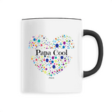 Mug - Papa Cool (Coeur) - 6 Coloris - Cadeau Unique & Tendre - Cadeau Personnalisable - Cadeaux-Positifs.com -Unique-Blanc-