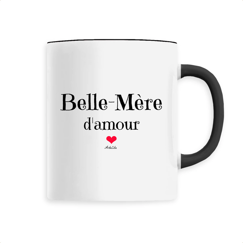 Cadeau anniversaire : Mug - Belle-Mère d'amour - 6 Coloris - Cadeau Original - Cadeau Personnalisable - Cadeaux-Positifs.com -Unique-Noir-