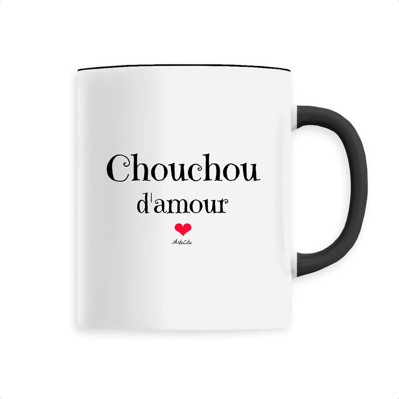 Cadeau anniversaire : Mug - Chouchou d'amour - 6 Coloris - Cadeau Original & Tendre - Cadeau Personnalisable - Cadeaux-Positifs.com -Unique-Noir-
