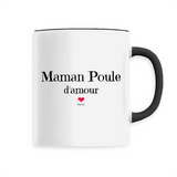 Mug - Maman Poule d'amour - 6 Coloris - Cadeau Original - Cadeau Personnalisable - Cadeaux-Positifs.com -Unique-Noir-