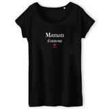 T-Shirt - Maman d'amour - Coton Bio - 3 Coloris - Cadeau Tendre - Cadeau Personnalisable - Cadeaux-Positifs.com -XS-Blanc-