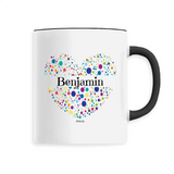 Mug - Benjamin (Coeur) - 6 Coloris - Cadeau Unique & Tendre - Cadeau Personnalisable - Cadeaux-Positifs.com -Unique-Blanc-