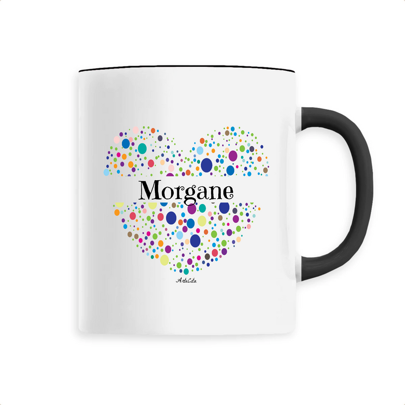 Cadeau anniversaire : Mug - Morgane (Coeur) - 6 Coloris - Cadeau Unique & Tendre - Cadeau Personnalisable - Cadeaux-Positifs.com -Unique-Noir-