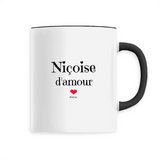 Mug - Niçoise d'amour - 6 Coloris - Cadeau Original & Tendre - Cadeau Personnalisable - Cadeaux-Positifs.com -Unique-Noir-