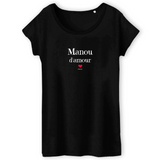 T-Shirt - Manou d'amour - Coton Bio - 3 Coloris - Cadeau Original - Cadeau Personnalisable - Cadeaux-Positifs.com -XS-Blanc-