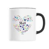 Mug - Maël (Coeur) - 6 Coloris - Cadeau Unique & Tendre - Cadeau Personnalisable - Cadeaux-Positifs.com -Unique-Blanc-