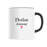Mug - Florian d'amour - 6 Coloris - Cadeau Original & Tendre cadeau d'anniversaire... - Cadeau Personnalisable - Cadeaux-Positifs.com -Unique-Noir-