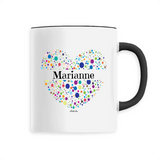Mug - Marianne (Coeur) - 6 Coloris - Cadeau Unique & Tendre - Cadeau Personnalisable - Cadeaux-Positifs.com -Unique-Noir-