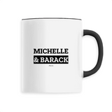Mug - Michelle & Barack - 6 Coloris - Cadeau Original & Mythique - Cadeau Personnalisable - Cadeaux-Positifs.com -Unique-Blanc-