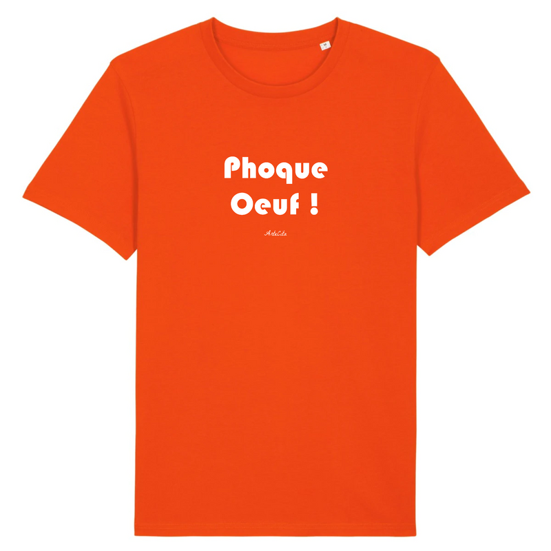Cadeau anniversaire : T-Shirt Premium - Phoque Oeuf - Coton Bio - 12 Coloris - Humour - Cadeau Personnalisable - Cadeaux-Positifs.com -XS-Orange-