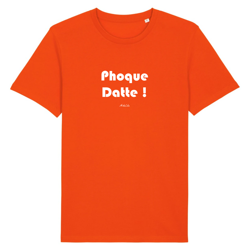 Cadeau anniversaire : T-Shirt Premium - Phoque Datte - Coton Bio - 12 Coloris - Humour - Cadeau Personnalisable - Cadeaux-Positifs.com -XS-Orange-