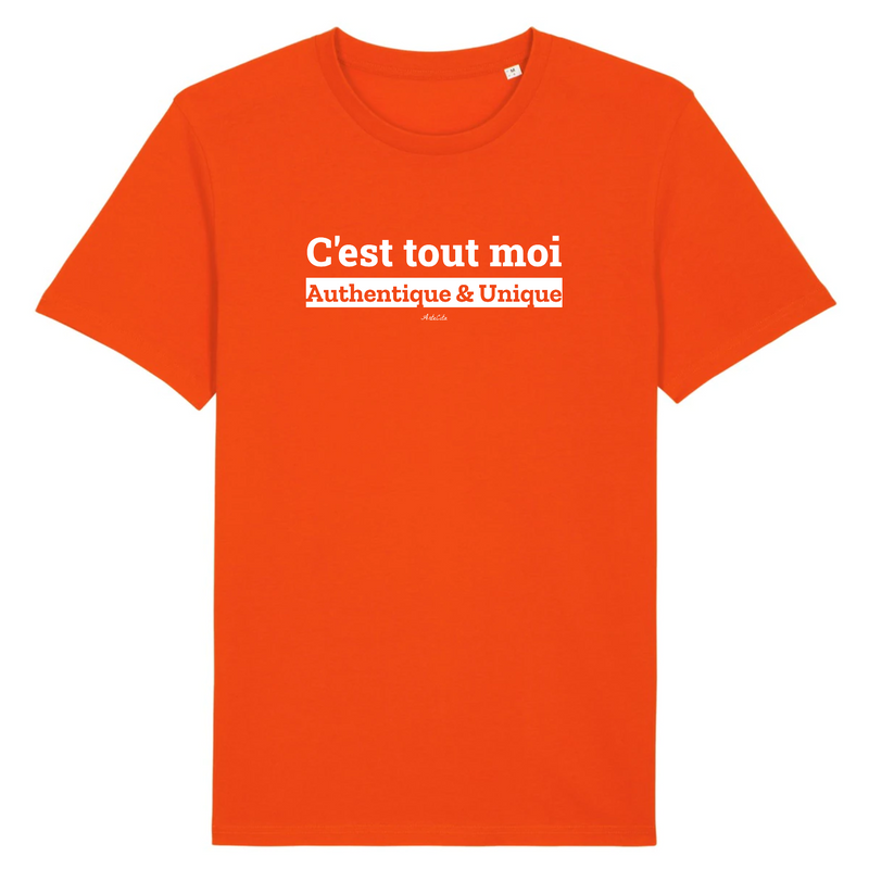 Cadeau anniversaire : T-Shirt Premium - C'est tout moi - Coton Bio - 12 Coloris - Humour - Cadeau Personnalisable - Cadeaux-Positifs.com -XS-Orange-