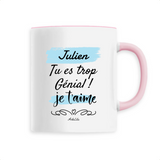 Mug - Julien je t'aime - 6 Coloris - Cadeau Tendre - Cadeau Personnalisable - Cadeaux-Positifs.com -Unique-Blanc-