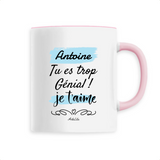 Mug - Antoine je t'aime - 6 Coloris - Cadeau Tendre & Original - Cadeau Personnalisable - Cadeaux-Positifs.com -Unique-Blanc-