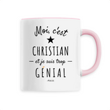 Mug - Christian est trop Génial - 6 Coloris - Cadeau Original - Cadeau Personnalisable - Cadeaux-Positifs.com -Unique-Blanc-