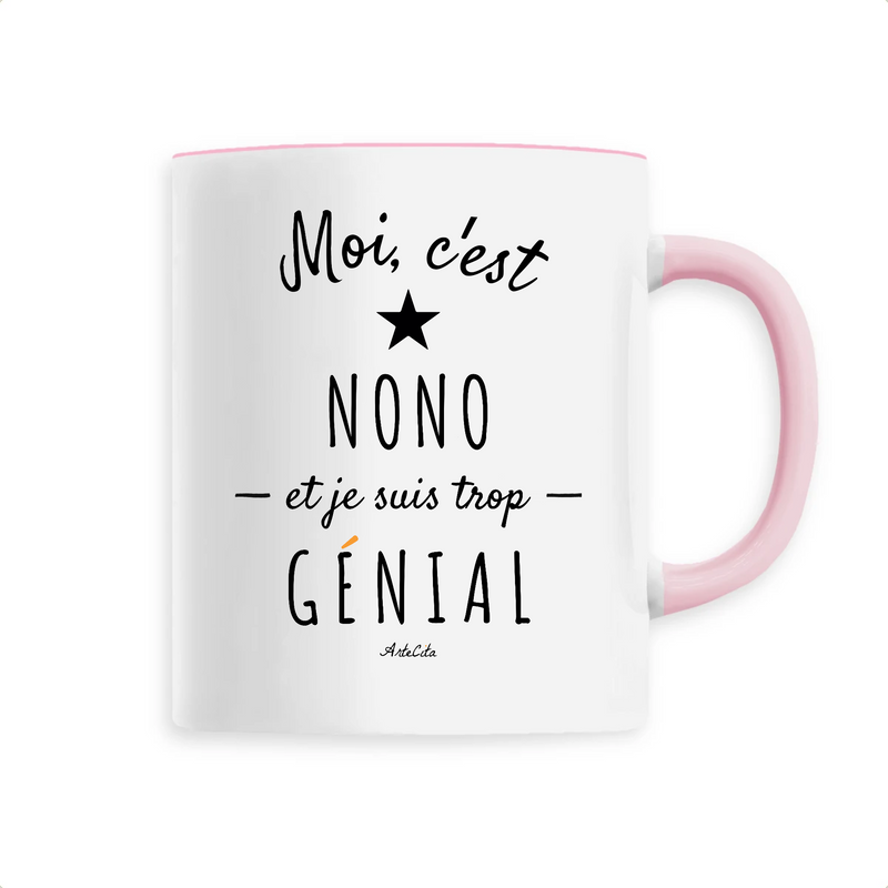 Cadeau anniversaire : Mug - Nono est trop Génial - 6 Coloris - Cadeau Original - Cadeau Personnalisable - Cadeaux-Positifs.com -Unique-Rose-