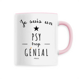 Mug - Un Psy trop Génial - 6 Coloris - Cadeau Original - Cadeau Personnalisable - Cadeaux-Positifs.com -Unique-Blanc-