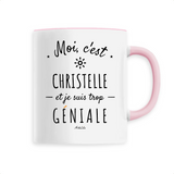 Mug - Christelle est trop Géniale - 6 Coloris - Cadeau Original - Cadeau Personnalisable - Cadeaux-Positifs.com -Unique-Blanc-