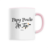 Mug - Papy Poule au Top - 6 Coloris - Cadeau Original - Cadeau Personnalisable - Cadeaux-Positifs.com -Unique-Rose-