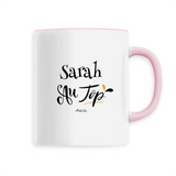 Mug - Sarah au Top - 6 Coloris - Cadeau Original - Cadeau Personnalisable - Cadeaux-Positifs.com -Unique-Blanc-