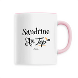 Mug - Sandrine au Top - 6 Coloris - Cadeau Original - Cadeau Personnalisable - Cadeaux-Positifs.com -Unique-Blanc-