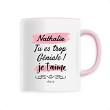 Mug - Nathalie je t'aime - 6 Coloris - Cadeau Tendre - Cadeau Personnalisable - Cadeaux-Positifs.com -Unique-Rose-