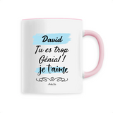 Mug - David je t'aime - 6 Coloris - Cadeau Tendre - Cadeau Personnalisable - Cadeaux-Positifs.com -Unique-Blanc-