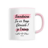 Mug - Sandrine je t'aime - 6 Coloris - Cadeau Tendre & Original - Cadeau Personnalisable - Cadeaux-Positifs.com -Unique-Blanc-