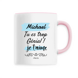Mug - Michael je t'aime - 6 Coloris - Cadeau Tendre & Original - Cadeau Personnalisable - Cadeaux-Positifs.com -Unique-Blanc-