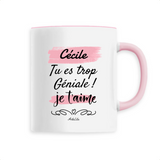 Mug - Cécile je t'aime - 6 Coloris - Cadeau Tendre & Original - Cadeau Personnalisable - Cadeaux-Positifs.com -Unique-Blanc-