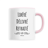 Mug - Libéré, Délivré, Retraité - 6 Coloris - Cadeau Original - Cadeau Personnalisable - Cadeaux-Positifs.com -Unique-Blanc-