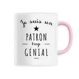Mug - Un Patron trop Génial - 6 Coloris - Cadeau Original - Cadeau Personnalisable - Cadeaux-Positifs.com -Unique-Blanc-