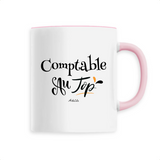 Mug - Comptable au Top - 6 Coloris - Cadeau Original - Cadeau Personnalisable - Cadeaux-Positifs.com -Unique-Blanc-