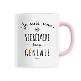 Mug - Une Secrétaire trop Géniale - 6 Coloris - Cadeau Original - Cadeau Personnalisable - Cadeaux-Positifs.com -Unique-Rose-