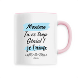 Mug - Maxime je t'aime - 6 Coloris - Cadeau Tendre & Original - Cadeau Personnalisable - Cadeaux-Positifs.com -Unique-Blanc-