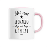 Mug - Leonardo est trop Génial - 6 Coloris - Cadeau Original - Cadeau Personnalisable - Cadeaux-Positifs.com -Unique-Blanc-