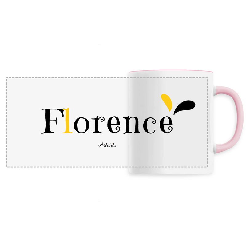 Cadeau anniversaire : Mug - Florence - 6 Coloris - Cadeau Original - Cadeau Personnalisable - Cadeaux-Positifs.com -Unique-Rose-