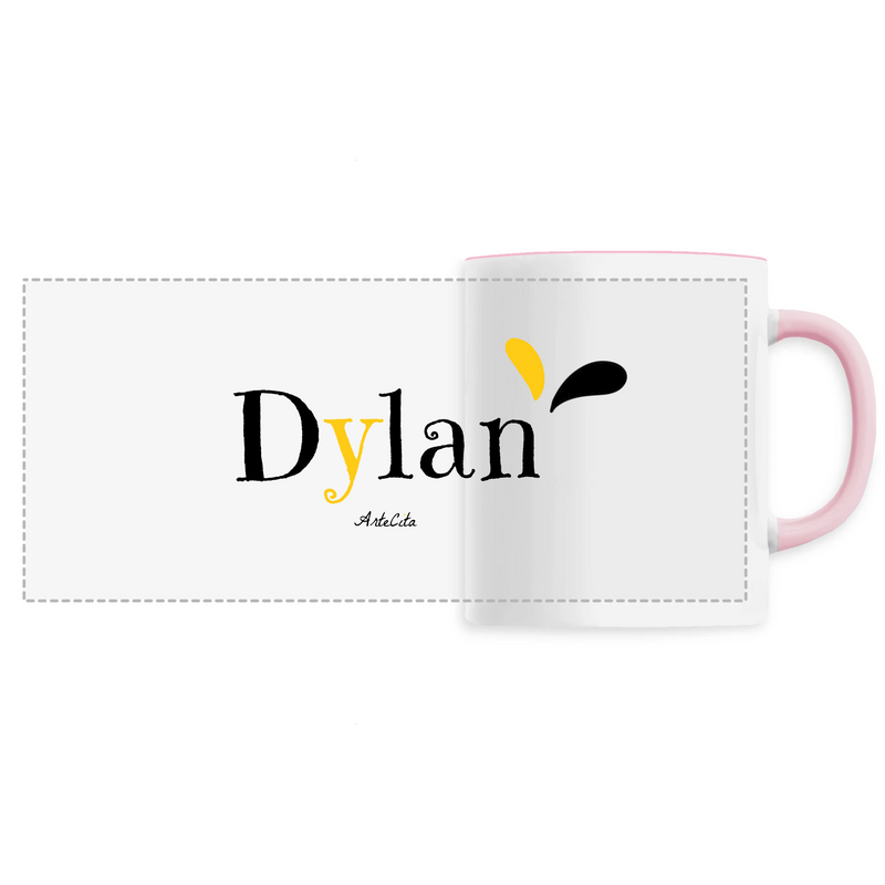 Cadeau anniversaire : Mug - Dylan - 6 Coloris - Cadeau Original - Cadeau Personnalisable - Cadeaux-Positifs.com -Unique-Rose-